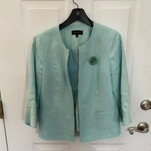 Talbot's Light Aqua Blazer. Gently worm.